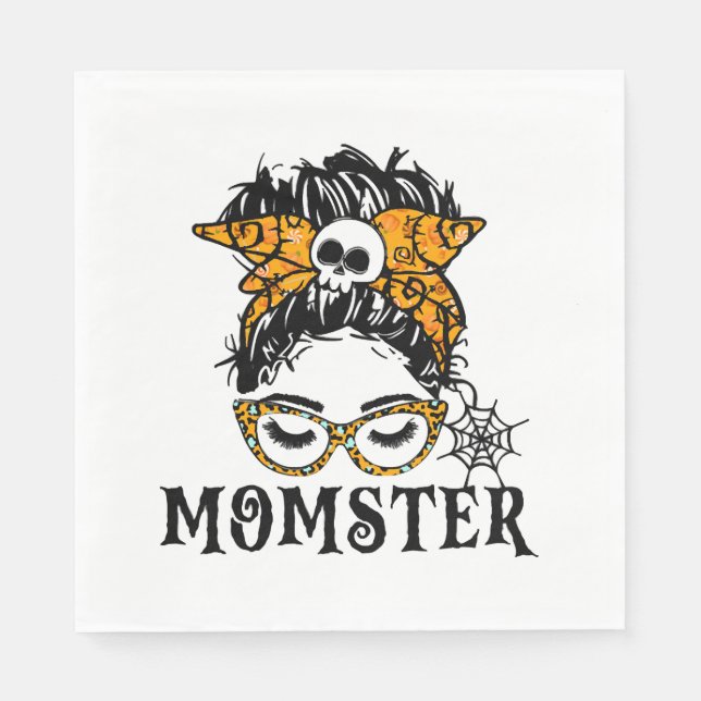 Halloween Momster Serviette (Vorderseite)