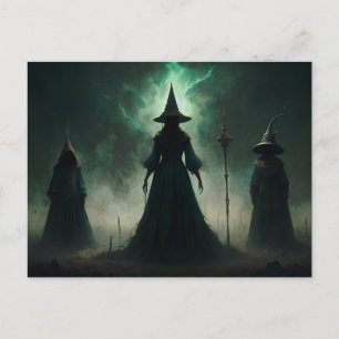 Halloween-Mond-Gotische Hexen Postkarte