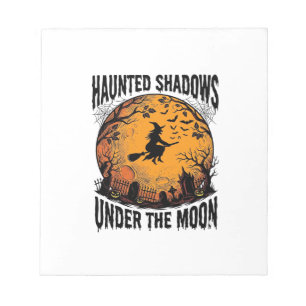 Halloween-Mond-Hexe-Vintage-Gruselige-Nacht-Shirt_ Notizblock