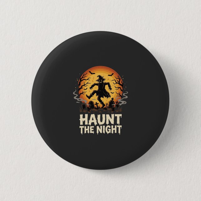 Halloween Mond Trickster Nacht Button (Vorderseite)