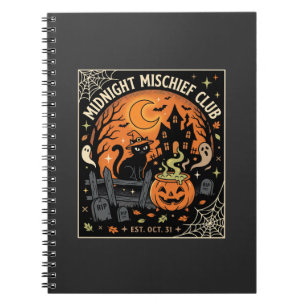 Halloween Mondlicht Katzen Gespenst_2 Notizblock