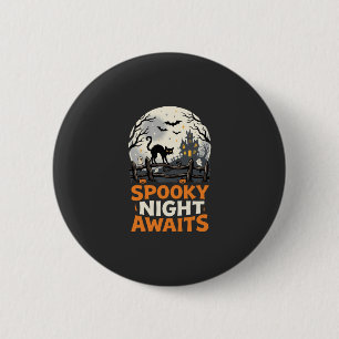 Halloween Mondscheinschauer Nacht Button