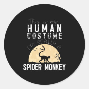 Halloween-Monkey-Creepy-Horror Runder Aufkleber