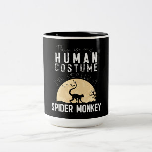 Halloween-Monkey-Creepy-Horror Zweifarbige Tasse