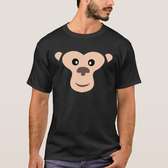 Halloween MONKEY Face Kostüme Kinder Easy MONKEY C T-Shirt (Vorderseite)