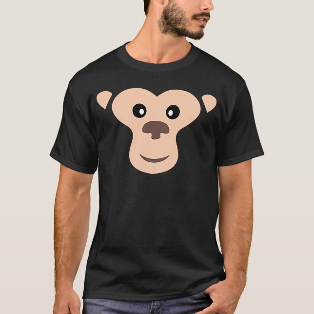 Halloween MONKEY Face Kostüme Kinder Easy MONKEY C T-Shirt (Vorderseite)