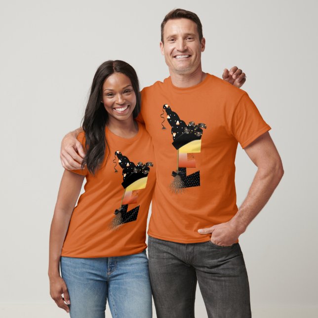 Halloween Monogram Letter E T-Shirt (Unisex)