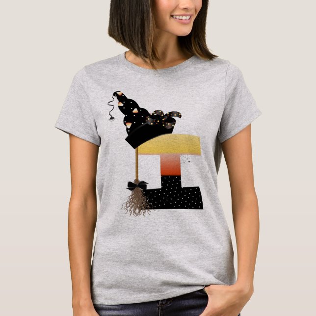 Halloween Monogram Letter I T-Shirt (Vorderseite)
