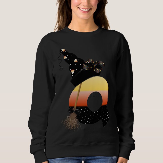Halloween Monogram Letter Q Sweatshirt (Vorderseite)