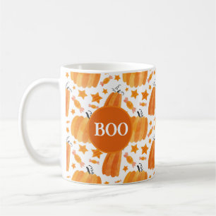 Halloween Monogram Pumpkin-Tasse Kaffeetasse