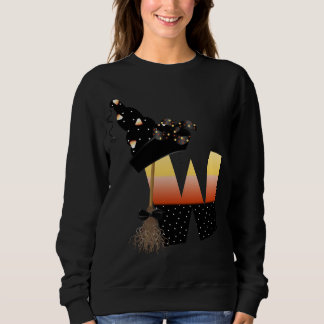 Halloween-Monogramm Buchstabe W Sweatshirt