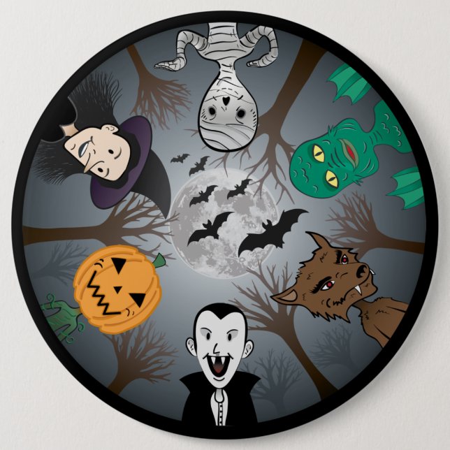 Halloween Monster Button (Vorderseite)