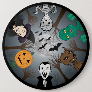 Halloween Monster Button