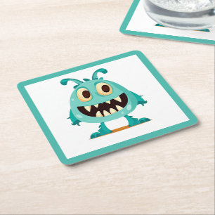 Halloween/Monster/Cartoon Rechteckiger Pappuntersetzer
