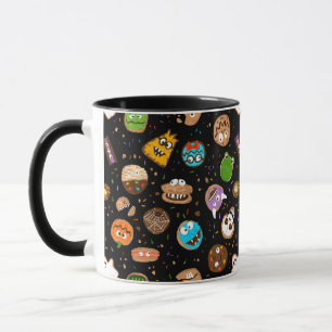 Halloween Monster Cookies lustige Gesichter Tasse