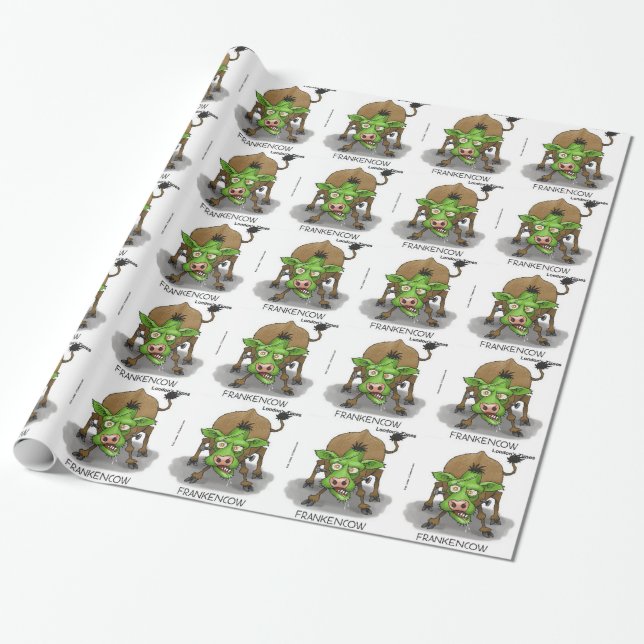 Halloween Monster Funny Cow Geschenke Geschenkpapier (Ungerollt)