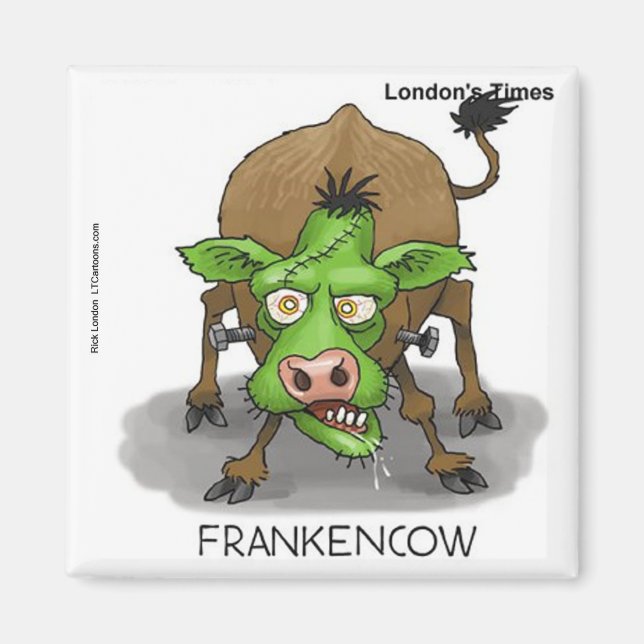 Halloween Monster Funny Cow Geschenke Magnet (Vorne)