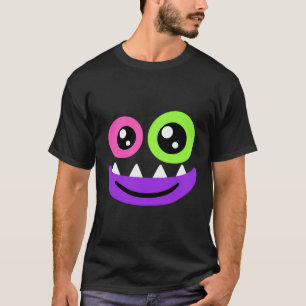 Halloween-Monster-Gesicht Bunte Augen T-Shirt
