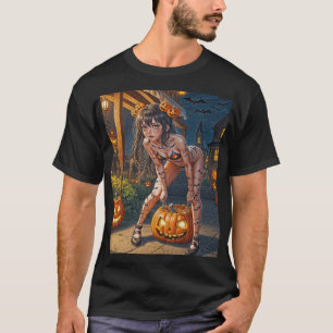 Halloween-Monster Jack-o-Lantern und Fledermaus-Vi T-Shirt