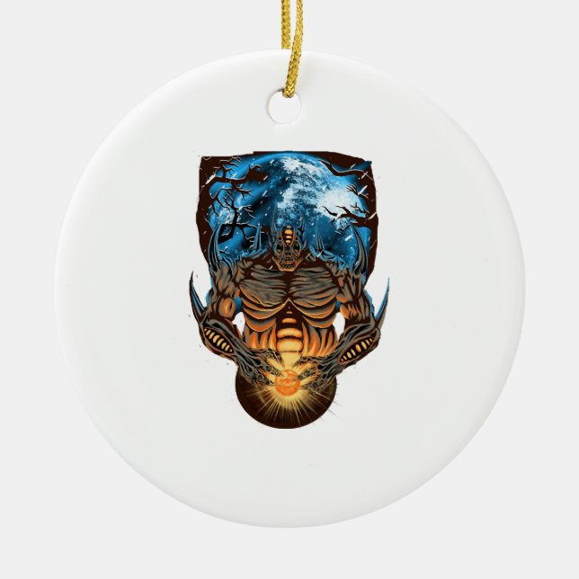 Halloween-Monster          Keramik Ornament (Vorne)