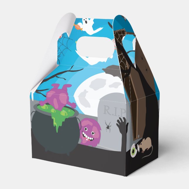 Halloween Monster Kids Halloween-Party Geschenkschachtel (Rückseite)