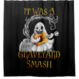 Halloween Monster Mash Ghost Graveyard Smash Duschvorhang