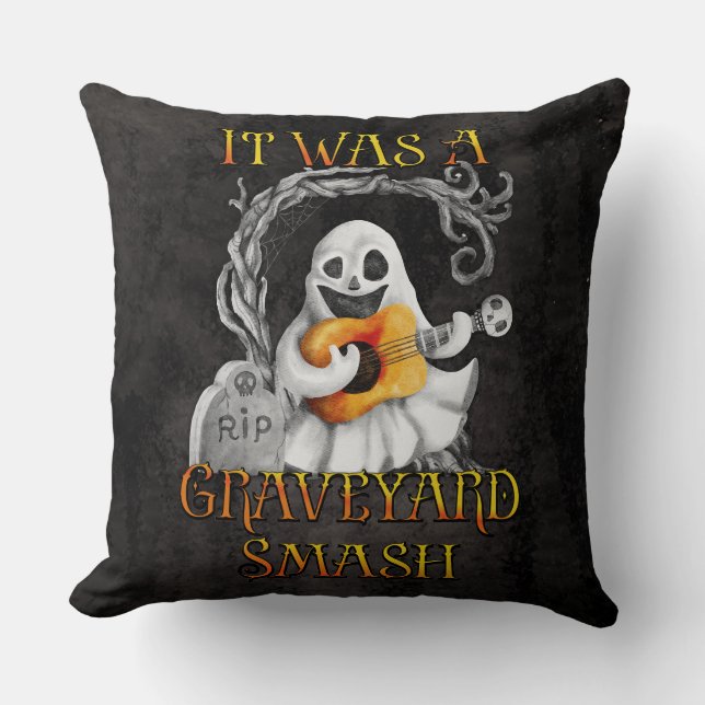 Halloween Monster Mash Ghost Graveyard Smash Kissen (Vorderseite)