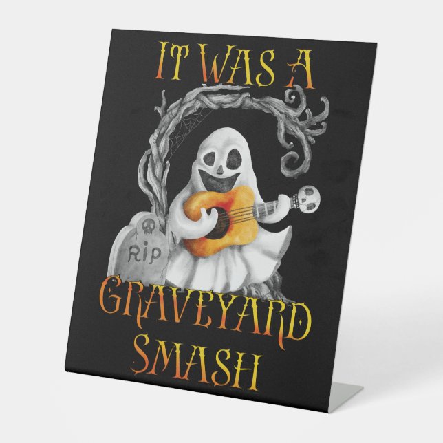 Halloween Monster Mash Ghost Graveyard Smash Sockelschild (Vorderseite)