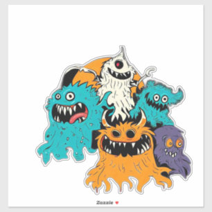 Halloween/Monster/Oktober/Herbst  Aufkleber