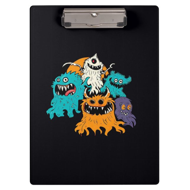 Halloween/Monster/Oktober/Herbst Klemmbrett (Vorderseite)
