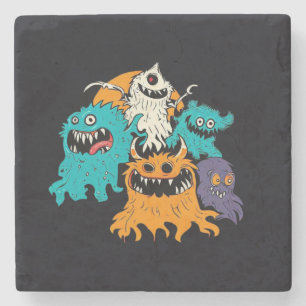 Halloween/Monster/Oktober/Herbst Steinuntersetzer