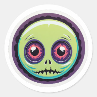 Halloween-Monster Runder Aufkleber