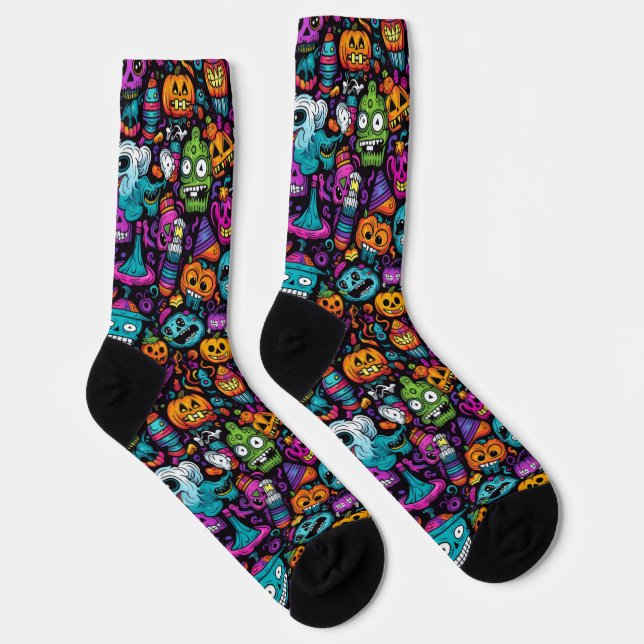Halloween-Monster schreiben H-Socken Socken (Rechts)