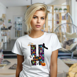 Halloween-Monster schreiben H-T - Shirt