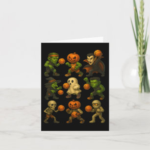 Halloween Monster Sketch Funny Costume spielen Karte