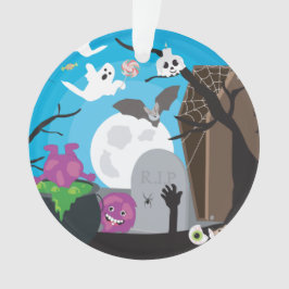 Halloween Monster Szene Ornament