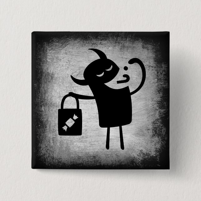 Halloween Monster Trick oder Treater Button (Vorderseite)