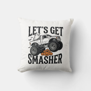 Halloween-Monster-Truck-Zerstörer Vintage-Shirt De Kissen
