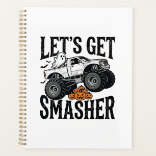 Halloween-Monster-Truck-Zerstörer Vintage-Shirt De Planer