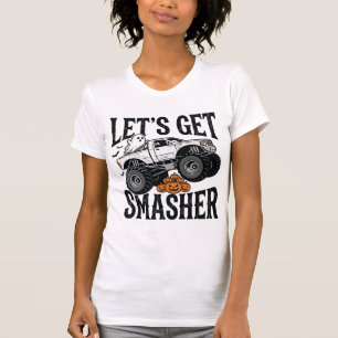 Halloween-Monster-Truck-Zerstörer Vintage-Shirt De T-Shirt