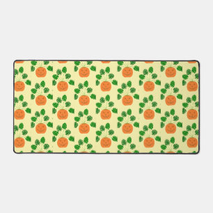 Halloween Monstera Pflanze in Pumpkin Gemustert Schreibtischunterlage