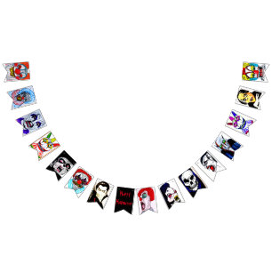 HALLOWEEN MONSTERS AUF PARADE-Banner Wimpelkette