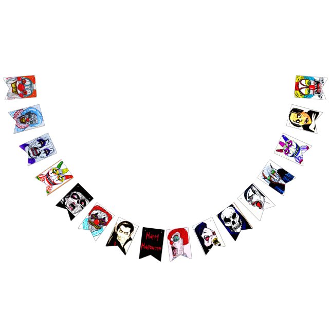 HALLOWEEN MONSTERS AUF PARADE-Banner Wimpelkette (Alle)