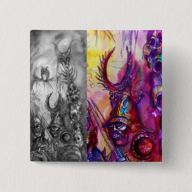 HALLOWEEN MONSTERS / ORK WAR Fantasy Button (Vorderseite)