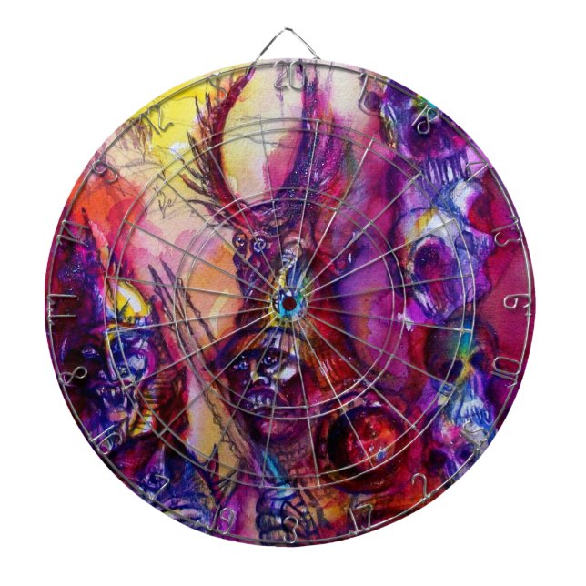 HALLOWEEN MONSTERS / ORK WAR Fantasy Dartscheibe (vorne)