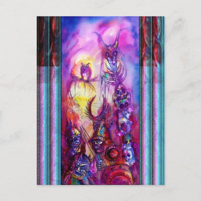 HALLOWEEN MONSTERS / ORK WAR Fantasy Postkarte (Vorderseite)