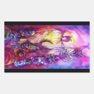 HALLOWEEN MONSTERS / ORK WAR Fantasy Rechteckiger Aufkleber