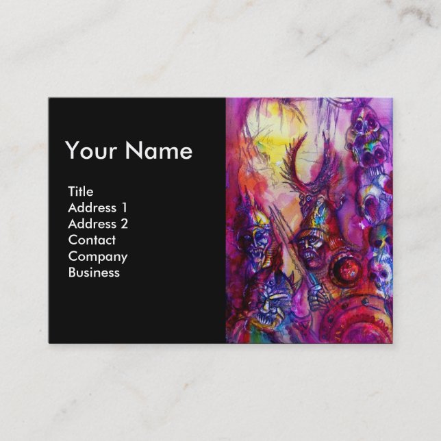 HALLOWEEN MONSTERS / ORK WAR Fantasy Visitenkarte (Vorderseite)