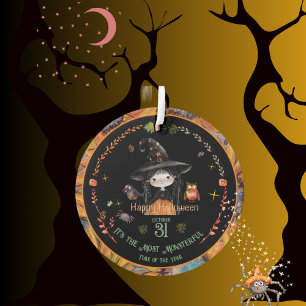 Halloween Monsters Partys Orange Ornament