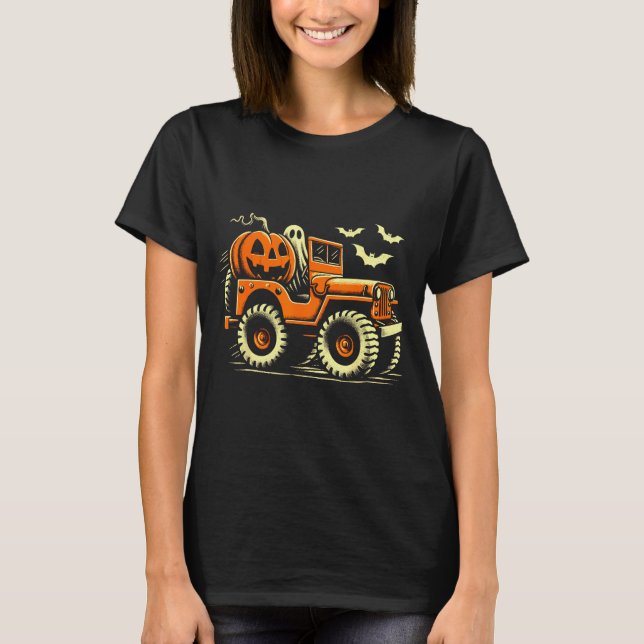 Halloween-Monstertruck-Geist  T-Shirt (Vorderseite)